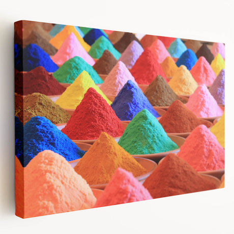 Large canvas print featuring a serene Indian landscape in muted earthy colors, suitable for kitchen wall art.