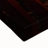 Black and white landscape art painting of Kyoto on stretched canvas, ideal for bedroom wall art.