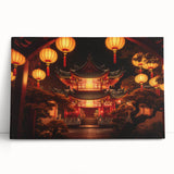 Black and white large canvas art of Kyoto scenery, ideal for kitchen or bedroom decor.