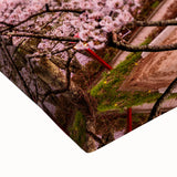 Large black and white landscape art painting of a serene Japanese scenery on stretched canvas, suitable for bedroom decor.