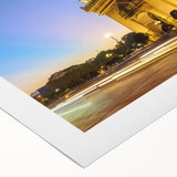 Art deco poster featuring a Laos scenery in muted earth tones on rolled canvas, suitable for dining room decor.