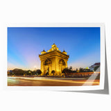 Extra large rolled print of a Laos scenery in soft pastel shades, ideal for art wall dining room.