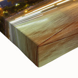 Black and white landscape art painting of Laos scenery on large stretched canvas, suitable for bedroom wall art.