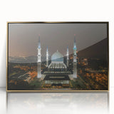 Large art print of a Malaysian landscape in muted earth tones on a framed acrylic, ideal for modern art wall decor.