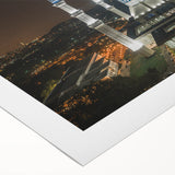 Art deco poster featuring a Malaysian landscape in muted earth tones on rolled canvas, suitable for dining room decor.