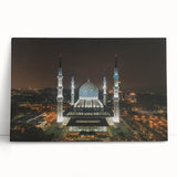 Monochrome large art print of Malaysian scenery on stretched canvas, ideal for kitchen wall art or bedroom decor.