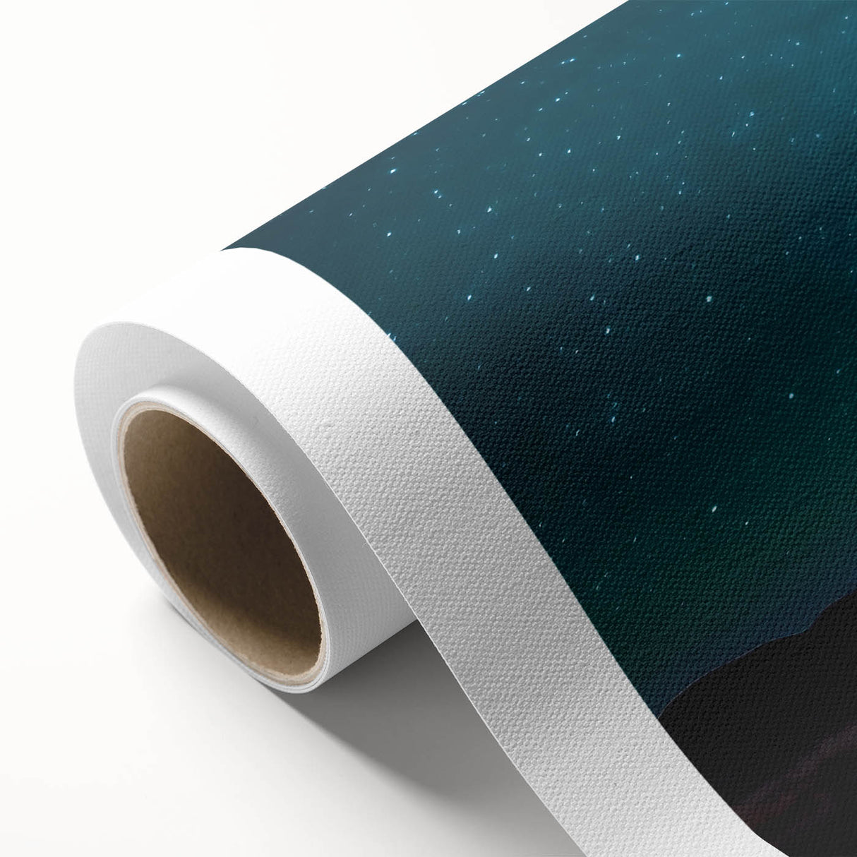 Art deco poster depicting a serene Mongolian landscape in muted earth tones on rolled canvas, ideal for nursery wall art.
