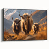 Black and white landscape art painting of Nepal scenery on framed canvas, suitable for bedroom wall decor.