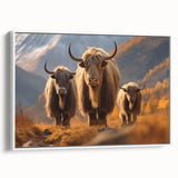 Vintage poster art of a scenic Nepal landscape on a framed canvas, featuring colorful art in extra large size.