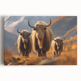 Black and white large art print of a scenic Nepalese landscape on stretched canvas, ideal for kitchen wall art.