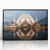 Large abstract wall art depicting a monochrome Pakistani landscape on a framed acrylic, suitable for modern decor.
