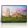 Large abstract wall art depicting a vibrant Philippine landscape on framed acrylic, ideal for modern living room decor.