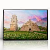 Large abstract wall art depicting a vibrant Philippine landscape on framed acrylic, ideal for modern living room decor.
