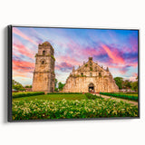 Black and white framed canvas of a vintage Philippine landscape, ideal for bedroom wall decor.