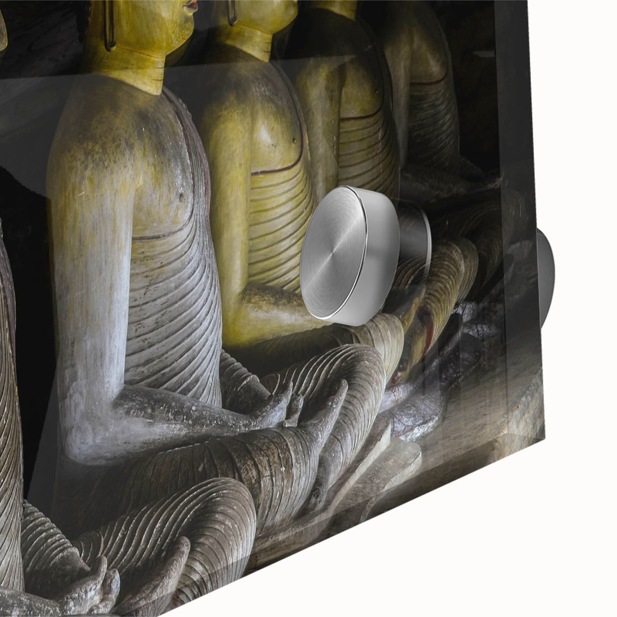 Large abstract wall art featuring Sri Lankan scenery in pastel shades on acrylic glass, ideal for dining room ambiance.