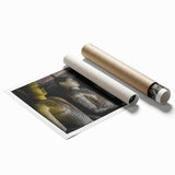 Extra large rolled print of a serene Sri Lankan landscape with lush greenery and floral elements.