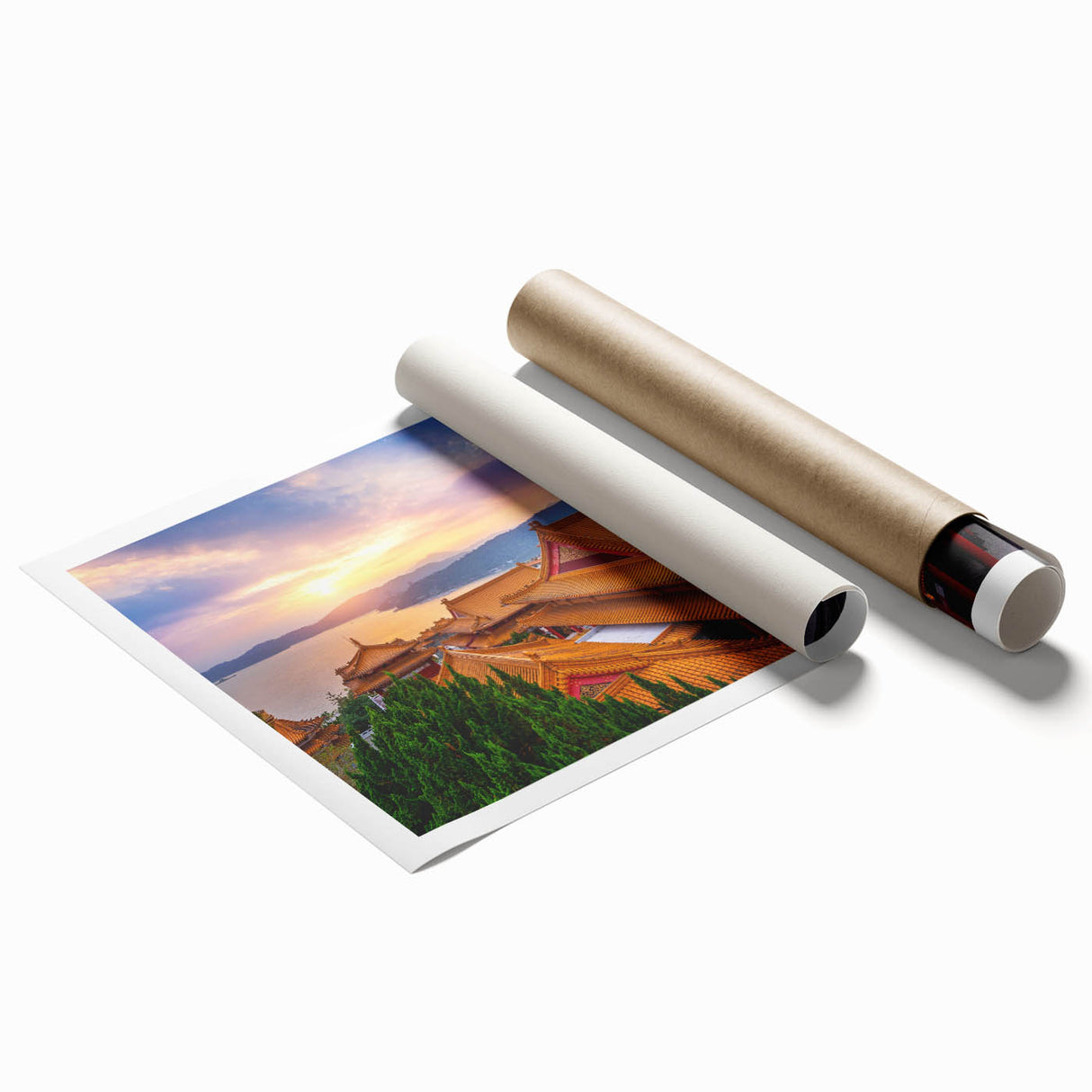 Extra large rolled print of vibrant pink and green floral art, suitable for classy bathroom or large living room decor.