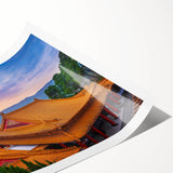 Extra large rolled print featuring line art flowers in muted earth tones, ideal for large living room wall art.