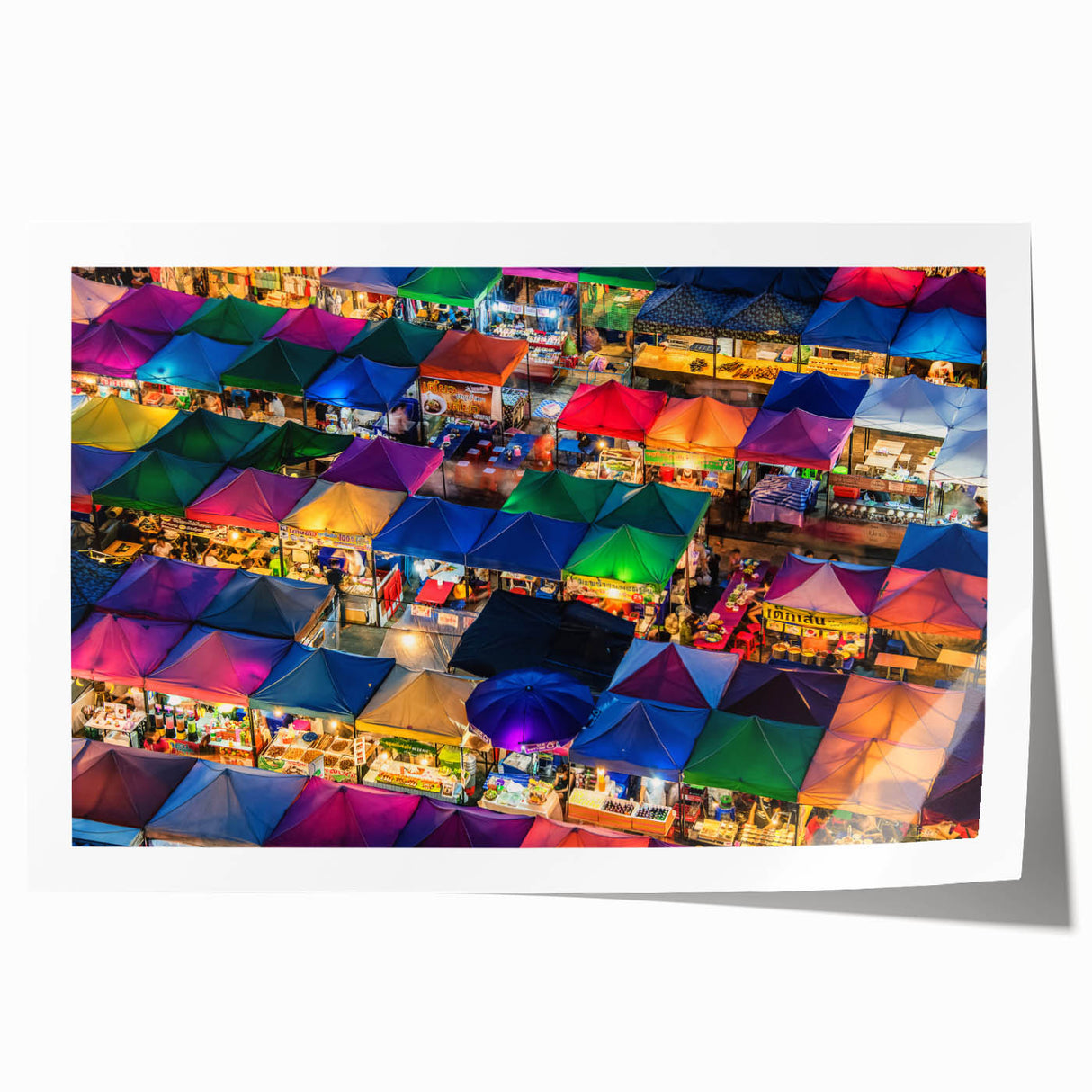 Extra large rolled print depicting a serene Thai landscape with lush greenery and a tranquil river.