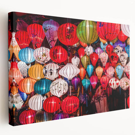 Large canvas print of a Vietnamese landscape featuring lush greenery and a tranquil river, suitable for kitchen wall art.