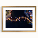 Textured abstract art print featuring muted earth tones, framed in gold, ideal for bedroom art.