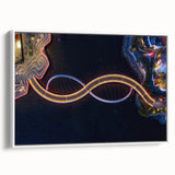 Framed canvas of Perth landscape in black and white, ideal for bedroom wall art.