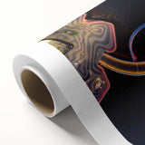 Art Deco poster of Perth skyline in pastel shades on rolled canvas, ideal for nursery wall art.