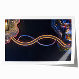 Rolled print of Perth, Australia scenery with floral accents in soft hues, suitable as art wall dining room decor.