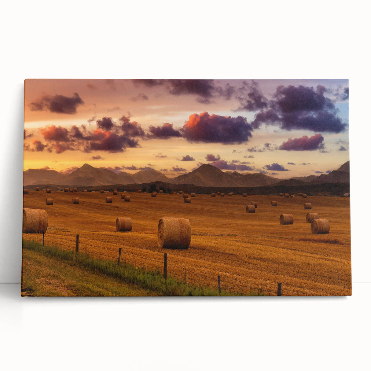Black and white photograph of Alberta scenery on large stretched canvas, suitable as kitchen wall art or bedroom decor.