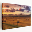Landscape painting of Alberta, Canada with lush greenery on stretched canvas, suitable for kitchen wall art.