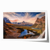 Scenic British Columbia landscape on rolled print, with vivid green and blue tones, ideal for art wall dining room.