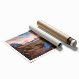 Extra large rolled print of British Columbia scenery with vibrant green and blue tones, ideal for classy bathroom wall art.