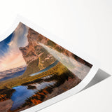 Extra large wall art featuring line art flowers in muted tones on a rolled print, ideal for large living room decor.