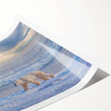 Extra large wall art featuring line art flowers in muted earth tones on a rolled canvas, ideal for large living room decor.