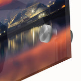 Large abstract wall art depicting Saskatchewan scenery in muted earth tones on acrylic glass, ideal for dining room ambiance.