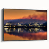 Black and white wall art featuring a Saskatchewan landscape on framed canvas, ideal for bedroom decor.