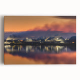 Black and white photo of Saskatchewan scenery on stretched canvas, ideal for kitchen art.