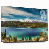Acrylic print of Yukon scenery, featuring muted earth tones, ideal for bedroom or dining room decor.