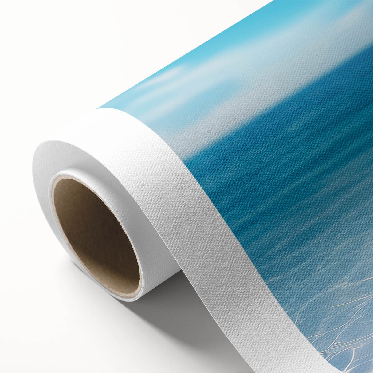 Art Deco poster of Caribbean Aruba scenery in pastel shades on rolled canvas, ideal for nursery wall art.