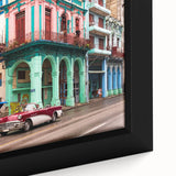 Textured black wall art featuring a vibrant Caribbean scenery on an extra large framed canvas, ideal for living room decor.