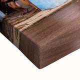 Large art depicting a black and white Cuban landscape on stretched canvas, suitable for bedroom wall decor.