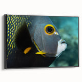 Black and white landscape art painting of a serene Puerto Rican scenery on framed canvas, suitable for bedroom wall decor.