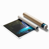 Extra large rolled print of a Costa Rican landscape with lush greenery and vibrant florals.