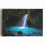 Black and white photograph of a Costa Rican landscape on large stretched canvas, ideal for kitchen wall art.