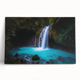 Black and white stretched canvas of a Costa Rican landscape, ideal for kitchen wall art.