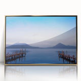 Framed acrylic print of a Central American landscape in muted earth tones, ideal for modern art wall decor.