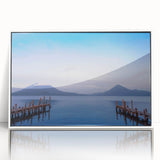Framed acrylic print of a Central American landscape in muted earth tones, suitable for modern art wall decor.
