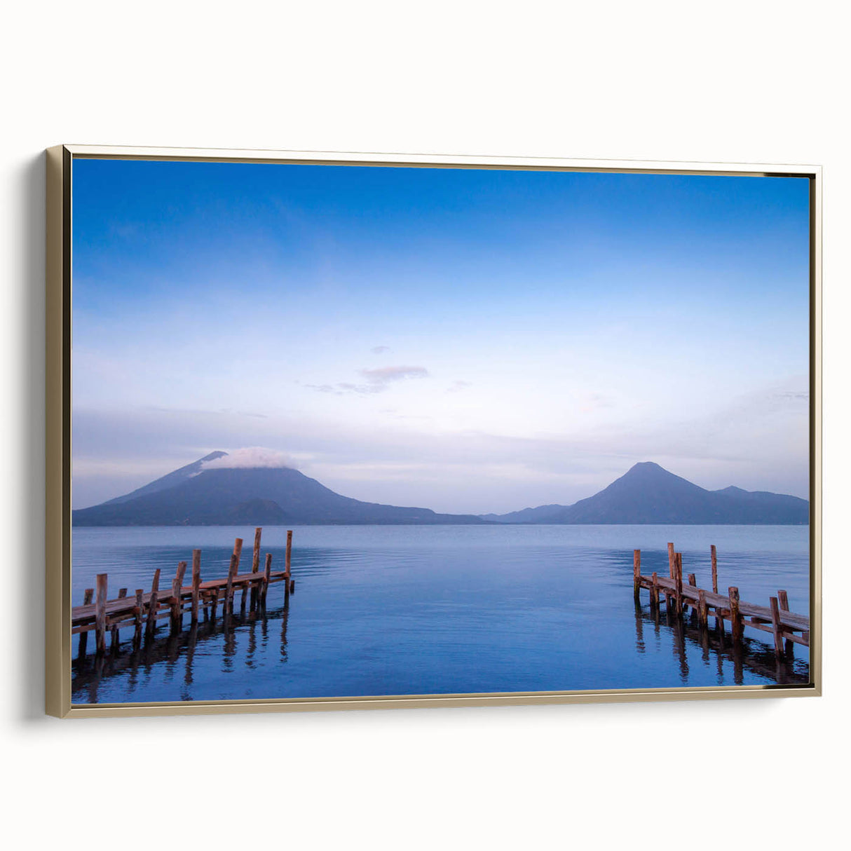 Framed canvas depicting a vintage-style landscape of Nicaragua with muted earth tones, ideal for bedroom wall art.