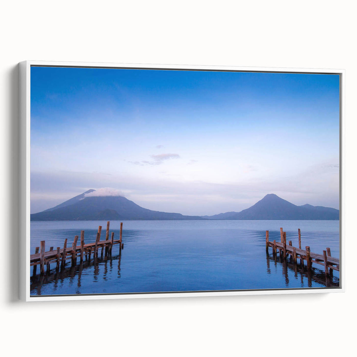 Vintage poster art of a Central American scenery, featuring vibrant colors on a framed canvas, ideal for living room decor.