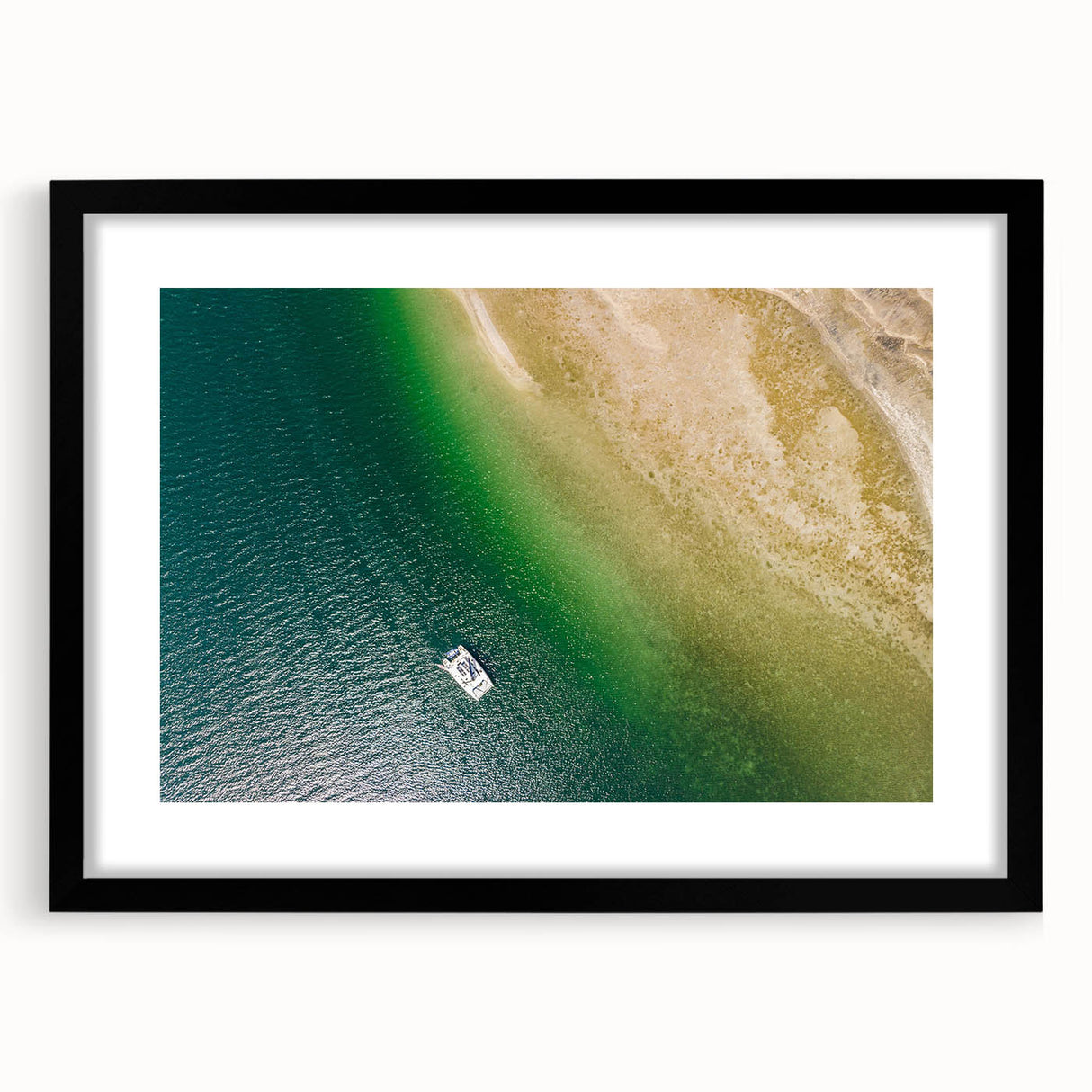 Extra large framed abstract print of a colorful, textured Central American scenery, ideal for living room decor.